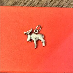 Alaskan Moose charm sterling, silver